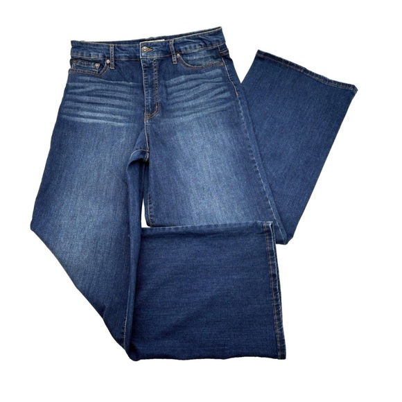 Anne Klein Denim - Anne Klein Dark Wash High Rise Wide Leg jeans